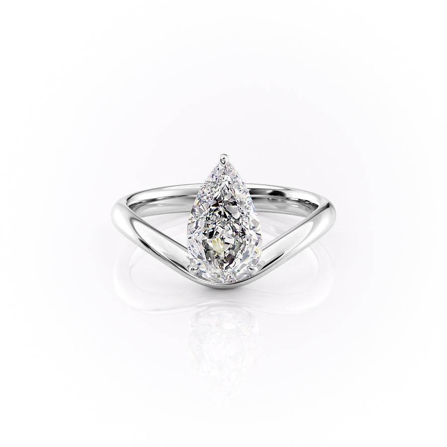 The Berta Set With A 1 Carat Pear Lab Diamond