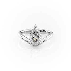 The Berta Set With A 1.5 Carat Pear Lab Diamond