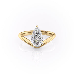 The Berta Set With A 3 Carat Pear Lab Diamond