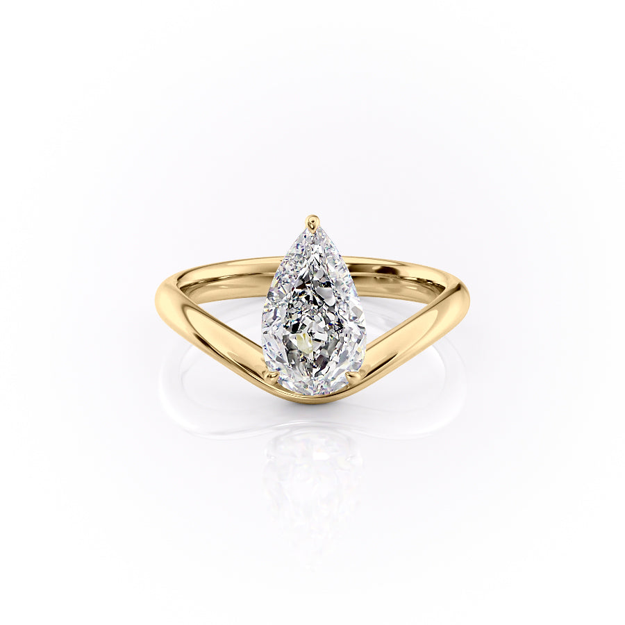 The Berta Set With A 1 Carat Pear Lab Diamond