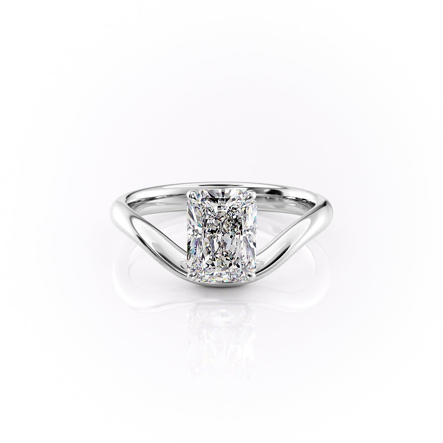 The Berta Set With A 1.5 Carat Radiant Lab Diamond