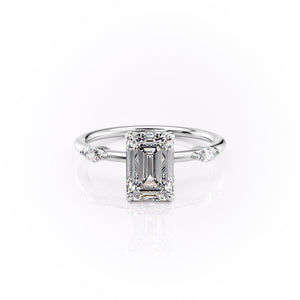 The Nicole Set With A 1.5 Carat Emerald Lab Diamond