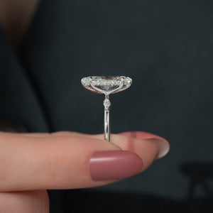 The Nicole Set With A 1 Carat Marquise Lab Diamond