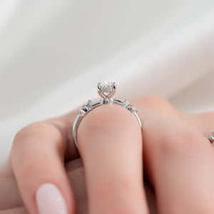 The Nicole Set With A 2 Carat Oval Lab Diamond