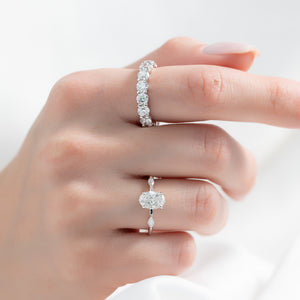 The Nicole Set With A 2 Carat Oval Lab Diamond