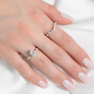 The Nicole Set With A 2 Carat Oval Lab Diamond