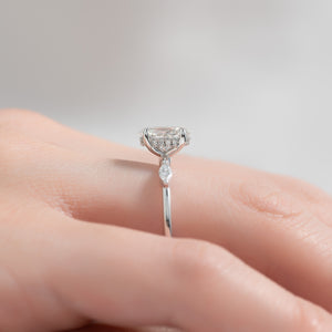 The Nicole Set With A 2 Carat Oval Lab Diamond
