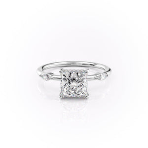The Nicole Set With A 1.5 Carat Princess Lab Diamond