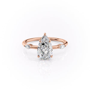 The Nicole Set With A 1 Carat Pear Lab Diamond