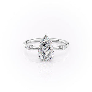The Nicole Set With A 1 Carat Pear Lab Diamond