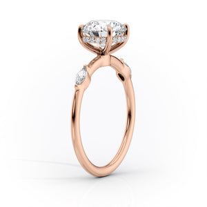The Nicole Set With A 2 Carat Marquise Lab Diamond