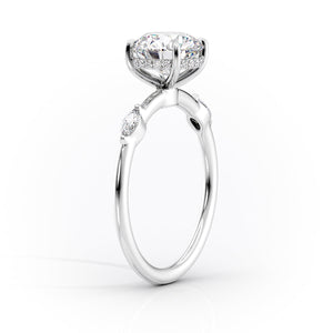 The Nicole Set With A 1.5 Carat Radiant Lab Diamond