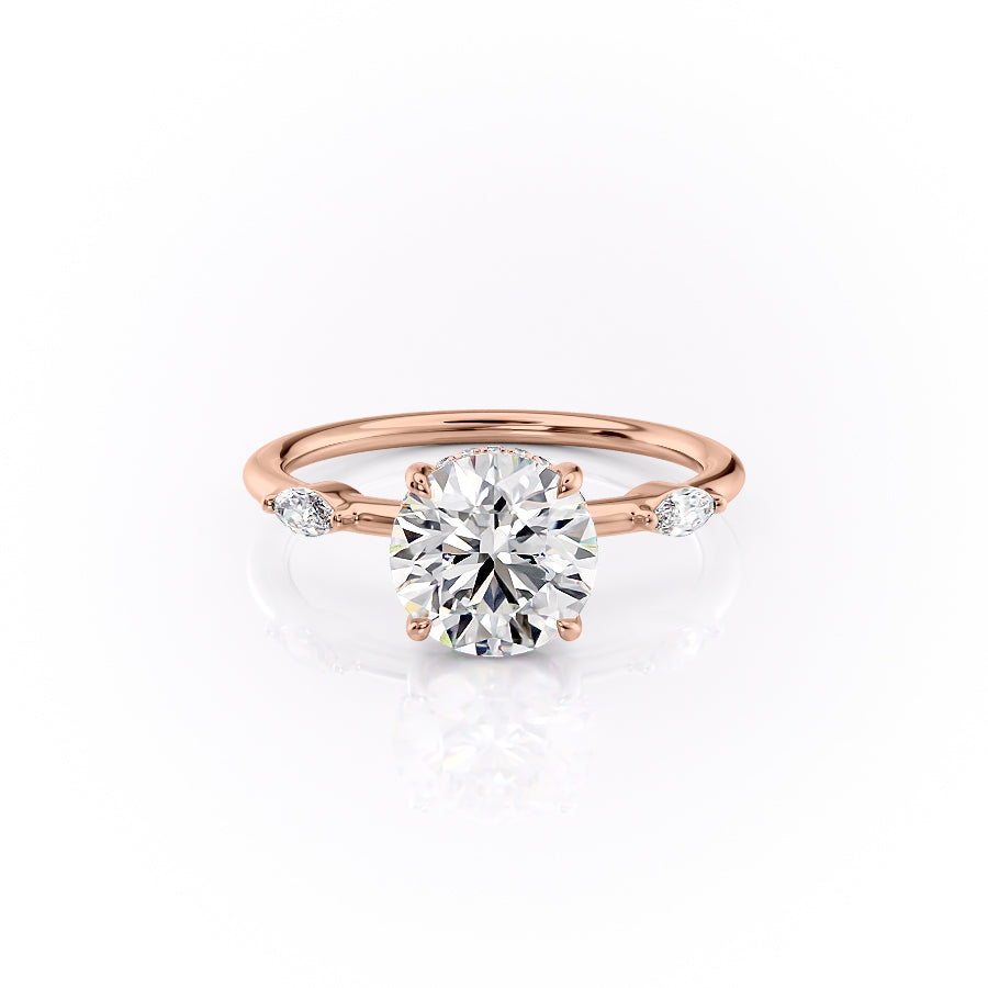 The Nicole Set With A 1.5 Carat Round Lab Diamond