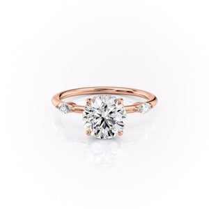 The Nicole Set With A 1 Carat Round Lab Diamond