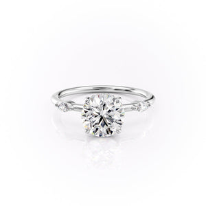 The Nicole Set With A 2 Carat Round Lab Diamond