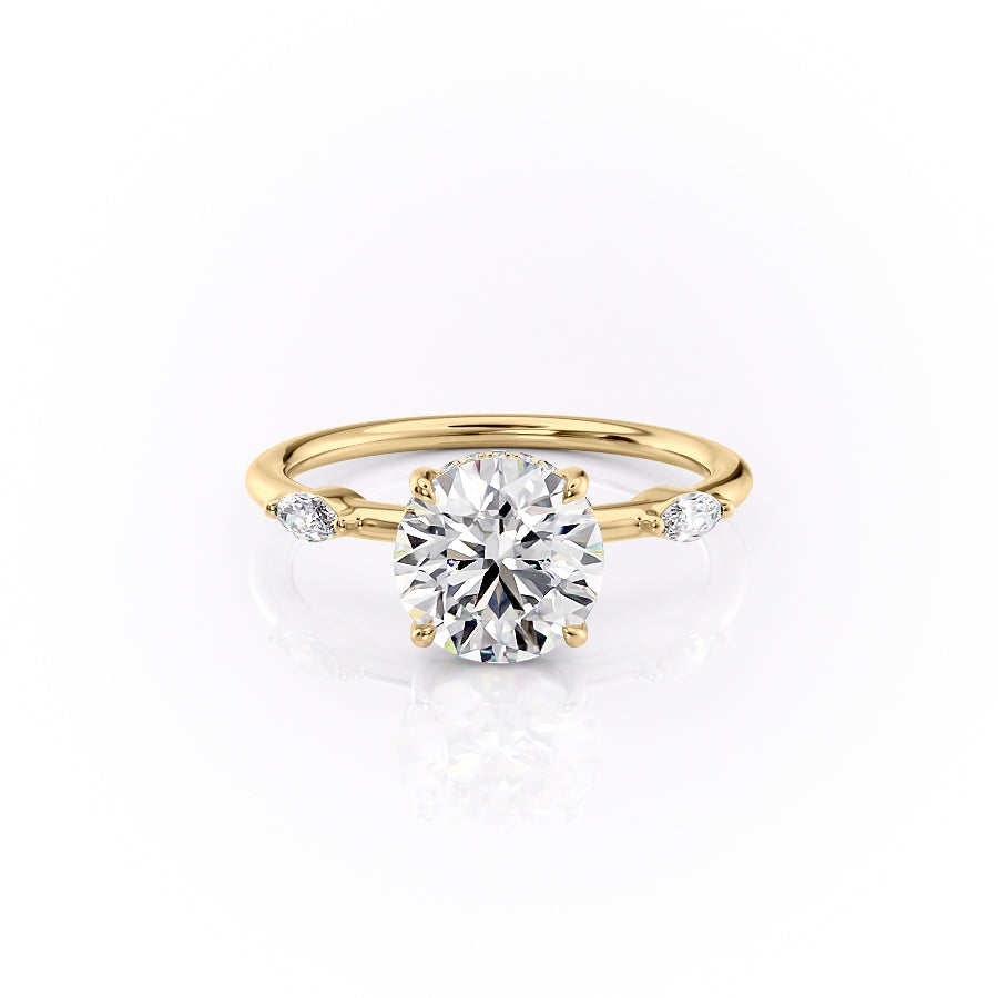 The Nicole Set With A 1.5 Carat Round Lab Diamond