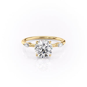 The Nicole Set With A 1.5 Carat Round Lab Diamond