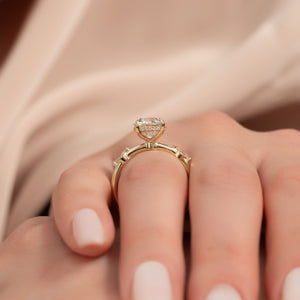 The Nicole Set With A 1 Carat Round Lab Diamond