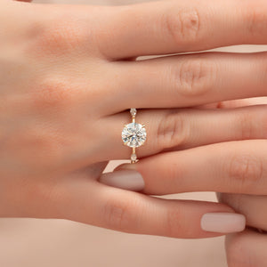 The Nicole Set With A 1 Carat Round Lab Diamond