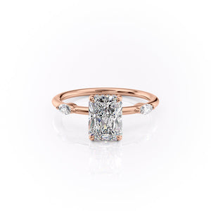 The Nicole Set With A 2.5 Carat Radiant Lab Diamond