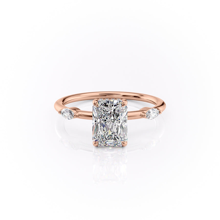 The Nicole Set With A 2 Carat Radiant Lab Diamond
