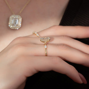 The Nicole Set With A 3 Carat Radiant Lab Diamond
