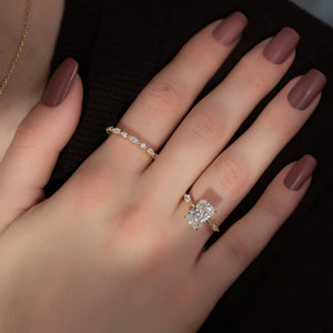 The Nicole Set With A Radiant Moissanite