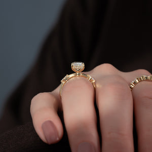 The Nicole Set With A Radiant Moissanite