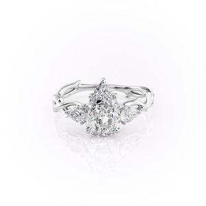 The Three Stone Twig Set With A 1.5 Carat Pear Lab Diamond