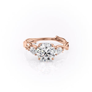 The Three Stone Twig Set With A 1 Carat Round Lab Diamond