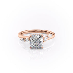 The Nova Set With A 2.5 Carat Cushion Lab Diamond