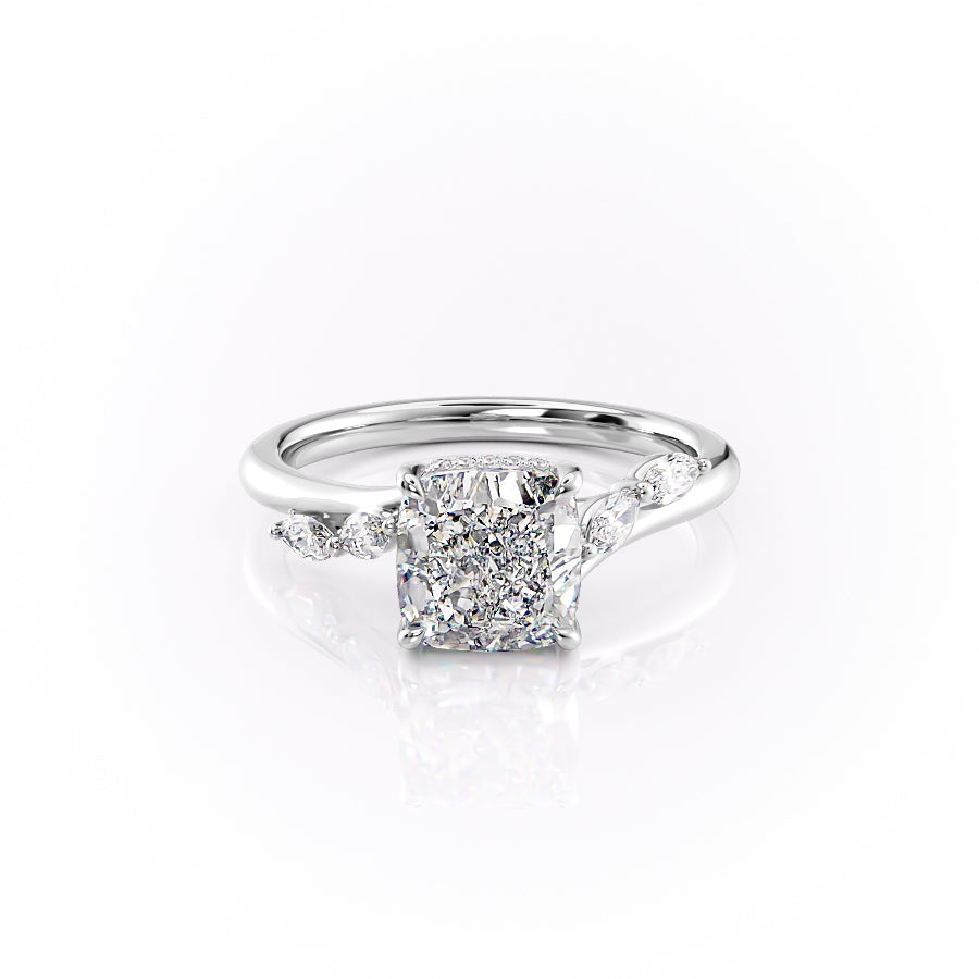 The Nova Set With A 2 Carat Cushion Lab Diamond