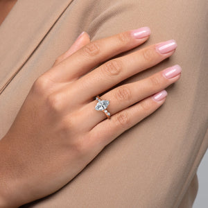 The Nova Set With A 3 Carat Marquise Lab Diamond