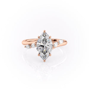 The Nova Set With A 2 Carat Marquise Lab Diamond
