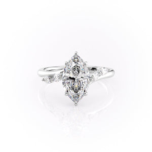 The Nova Set With A 1 Carat Marquise Lab Diamond