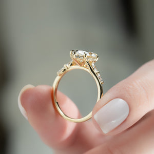 The Nova Set With A 2 Carat Marquise Lab Diamond