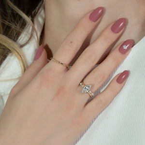 The Nova Set With A 2 Carat Marquise Lab Diamond