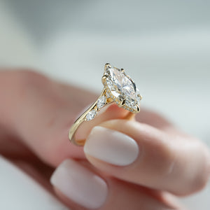 The Nova Set With A 2 Carat Marquise Lab Diamond
