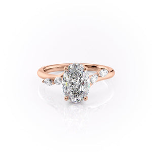 The Nova Set With A 1 Carat Oval Moissanite