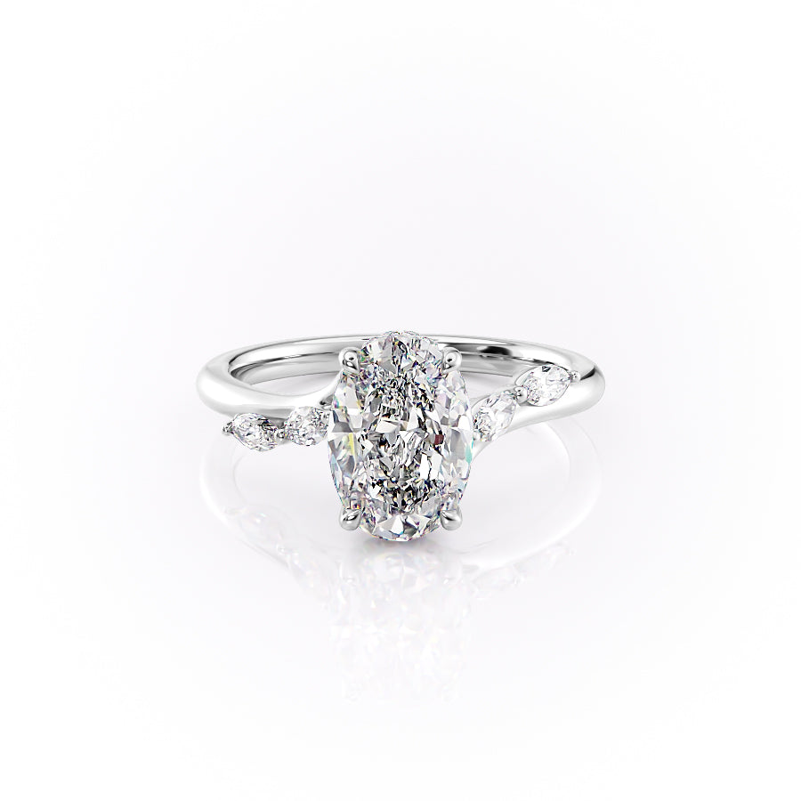 The Nova Set With A 1 Carat Oval Lab Diamond