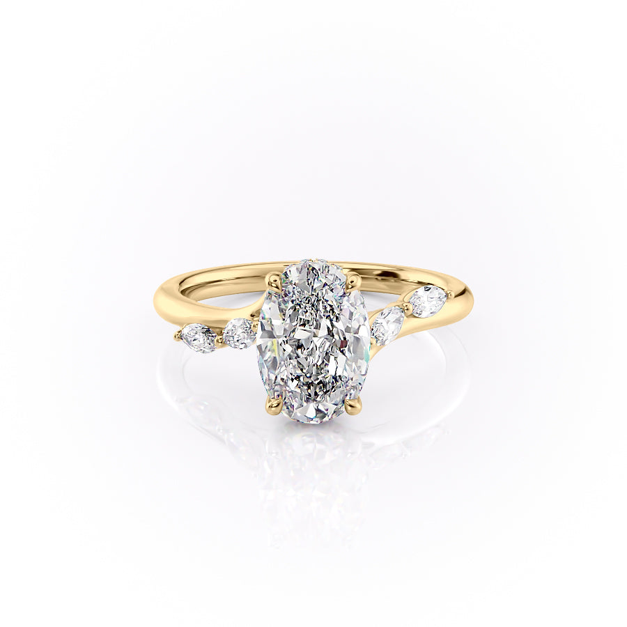 The Nova Set With A 2 Carat Oval Lab Diamond