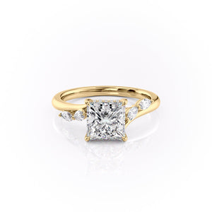 The Nova Set With A 2 Carat Princess Moissanite