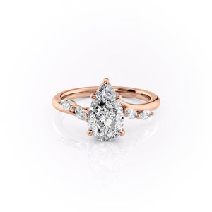 The Nova Set With A 4.5 Carat Pear Moissanite