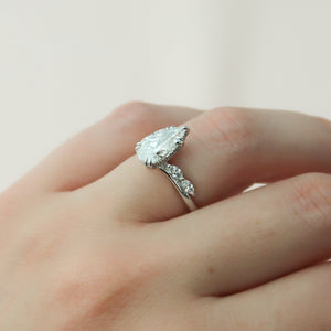 The Nova Set With A 2 Carat Pear Lab Diamond
