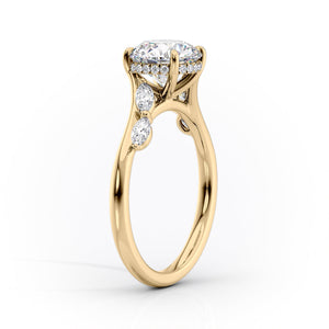 The Nova Set With A 3 Carat Emerald Lab Diamond