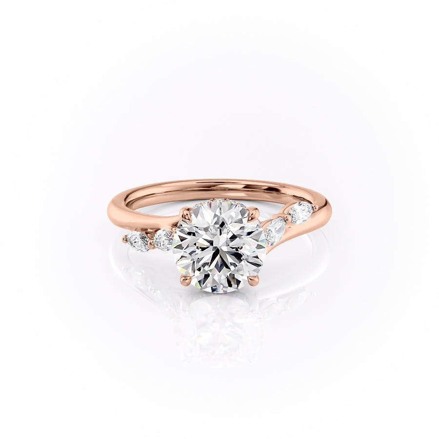The Nova Set With A 2 Carat Round Moissanite