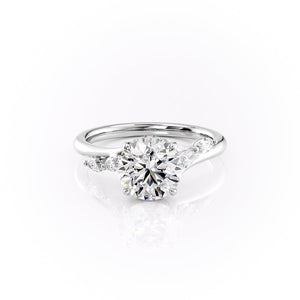 The Nova Set With A 3 Carat Round Moissanite