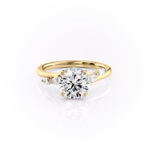 The Nova Set With A 5 Carat Round Moissanite