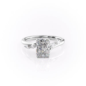 The Nova Set With A 2.5 Carat Radiant Moissanite