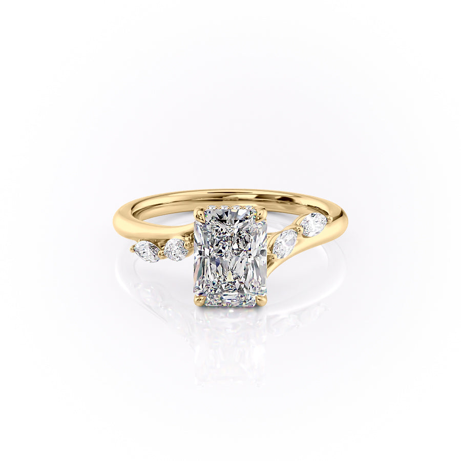 The Nova Set With A 5 Carat Radiant Moissanite